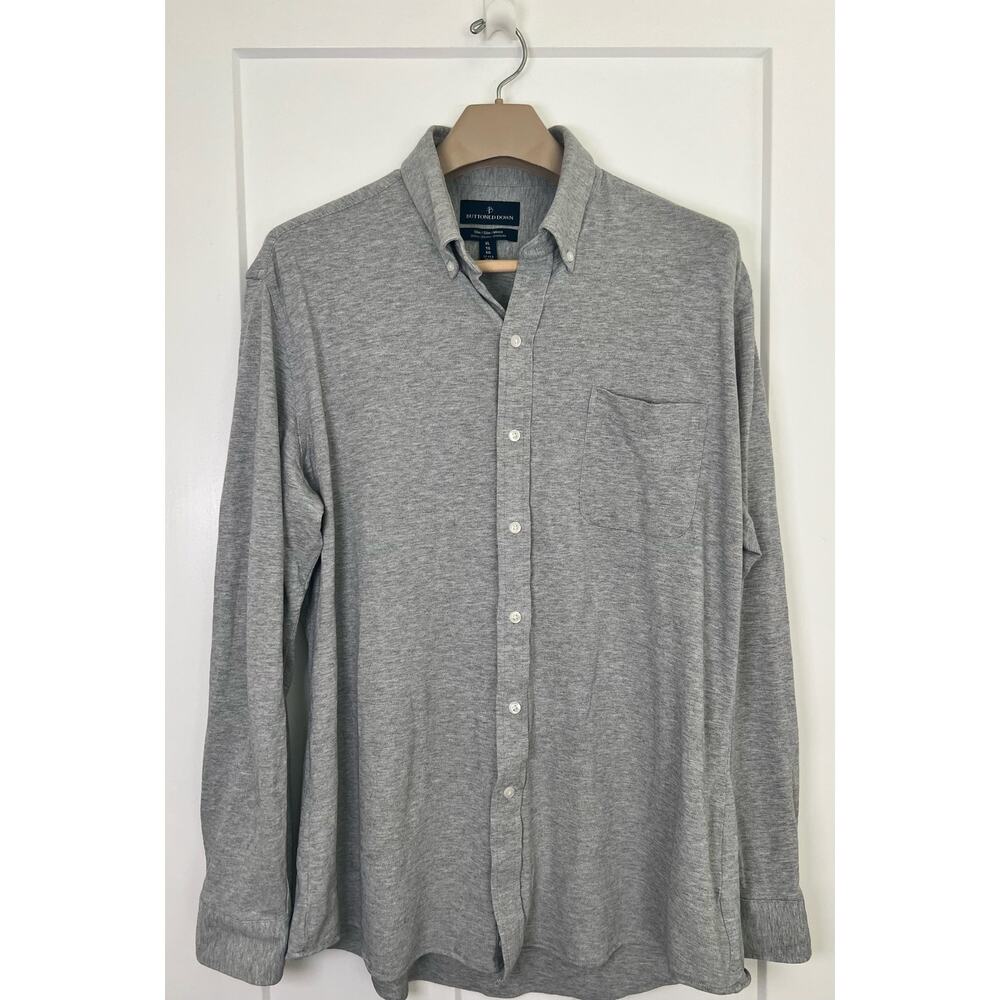 ButtonedDown Brand Mens Long Sleeve Shirt Size XL SLim Fit Gray Pocket